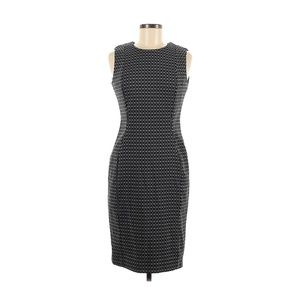 Calvin Klein Geometric print sheath Dress, 6, knee length